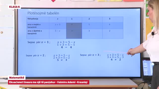 Klasa 6 - Matematikë - Ekuacionet lineare me një të panjohur | GjirafaVideo